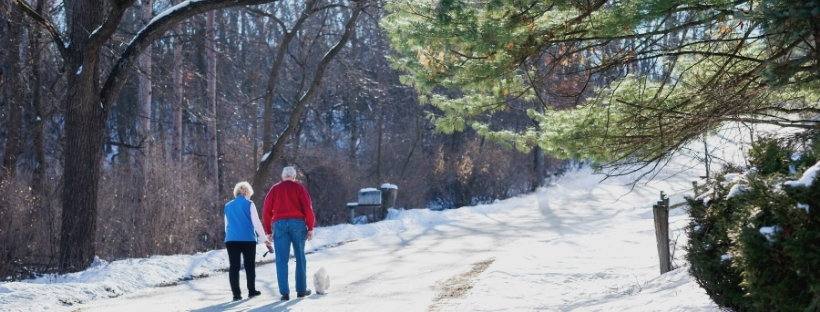 walking in winter in Edmonton area