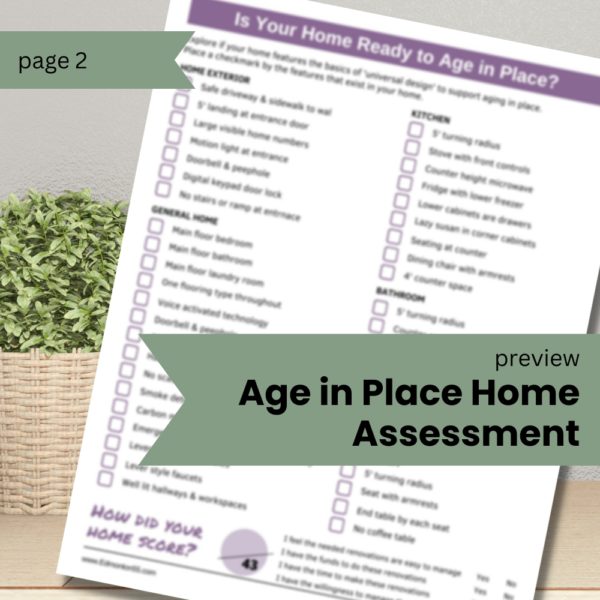 Age in Place Home Assessment Preview of page 2