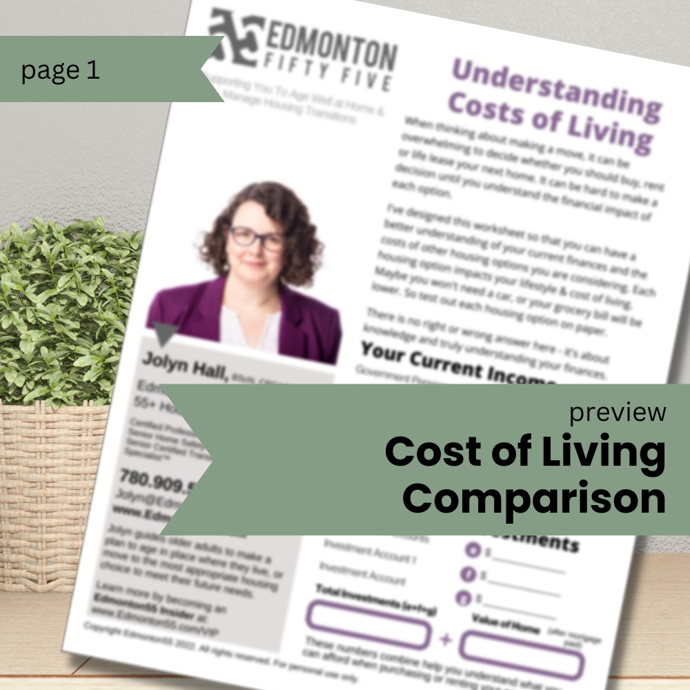 Senior Living Cost of Living Comparison